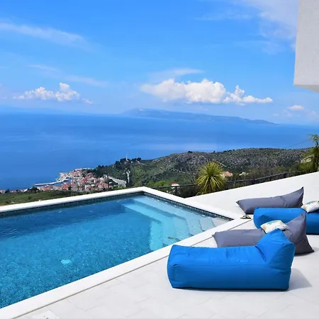 Design Skyblue Mit Pool Und Panorama Meerblick Villa Podgora